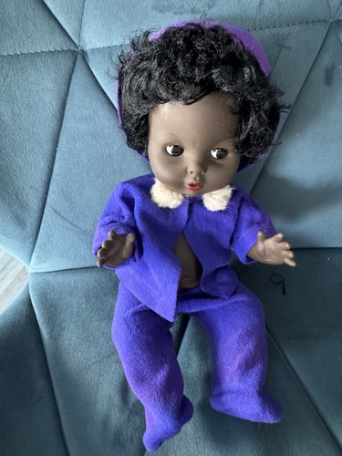 Vintage black baby doll - black,