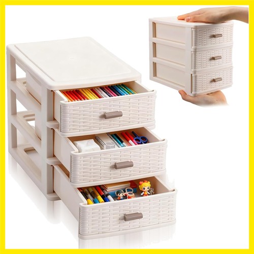 Small storage desk wicker - small,