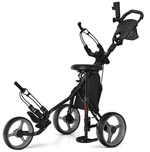 Costway foldable golf trolley - foldable,