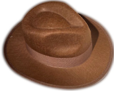 1940’s ADVENTURERS BROWN HAT Indiana Jones Adult Men’s Costume Cap Fedora Cowboy
