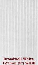 5 inch (127mm) Wide Replacement Vertical Blind Slats - BROADWELL WHITE