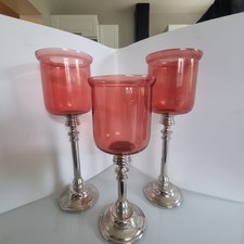Hurricane glass candle vases - hurricane,