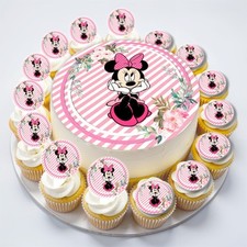 Minnie Mouse Pink Flowers