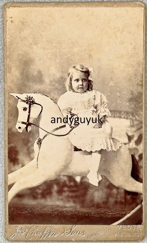 Cdv girl riding - cdv,