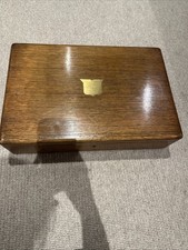 Walker & Hall Antique Cutlery Canteen Box, Oak, Large Empty