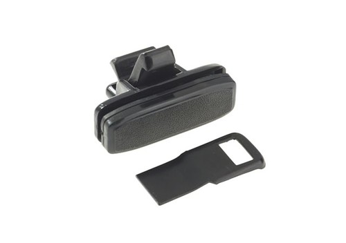 Black plastic horse window - black,