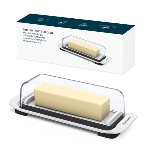 Airtight butter dish with - airtight,