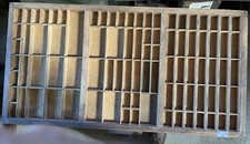 Vintage Wooden Printers Tray - Rustic Wooden Salvage - Wall Decor - 6