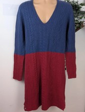 Lacoste cable knit wool blend long sleeve dress. Size 42 (Large). DN1159