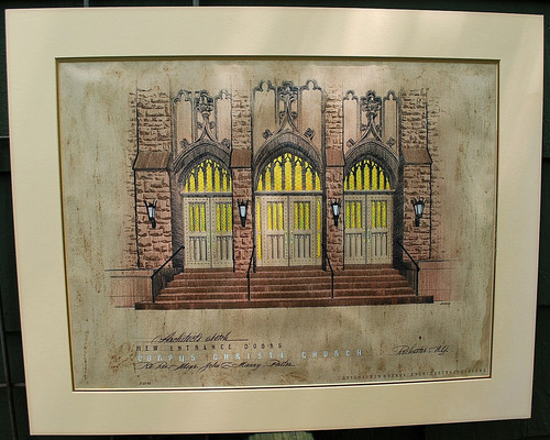 Signed original church - signed, door