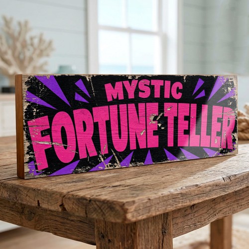 Fortune teller 40cm wood sign - 40cm,