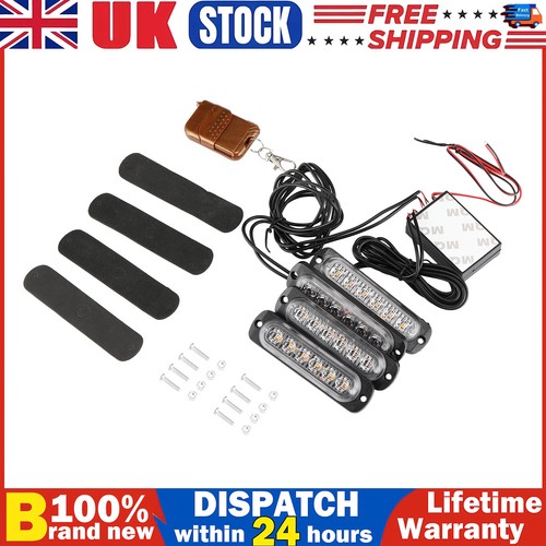 4pcs amber beacon led warning - amber,