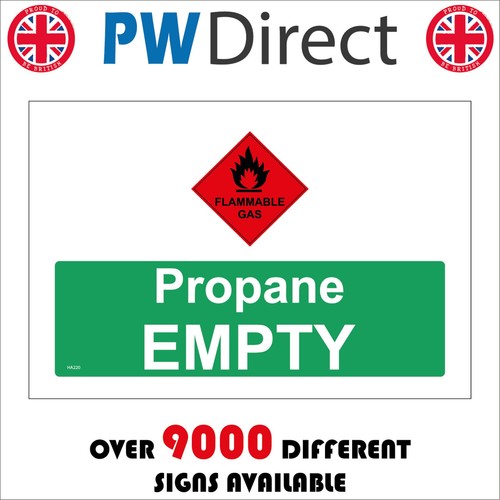 Sign flammable gas propane - flammable,