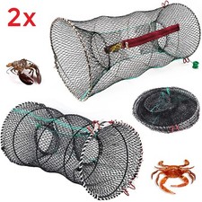 2PC GIANT LOBSTER CRAB CRAYFISH BAIT FISH LIVE TRAP CAGE POT 60 x 30cm