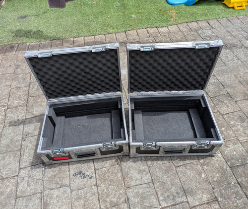 Aluminium flight road cases - 2x,