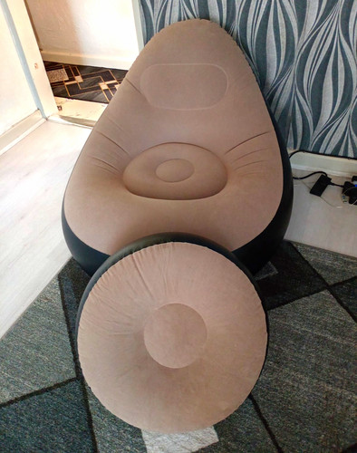 Grey inflatable pvc chair - inflatable, &