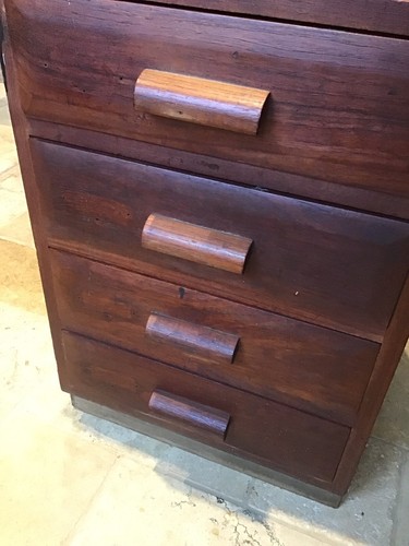 Retro mahogany filing cabinet - retro,