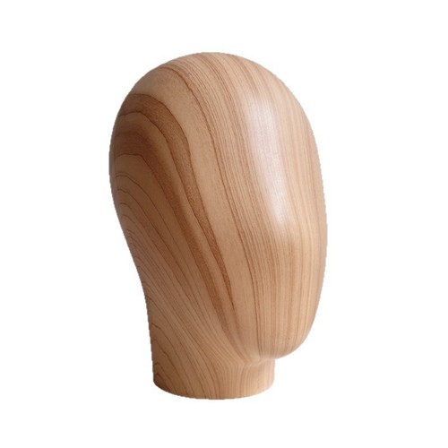 Mannequin head with - head, wood-grain