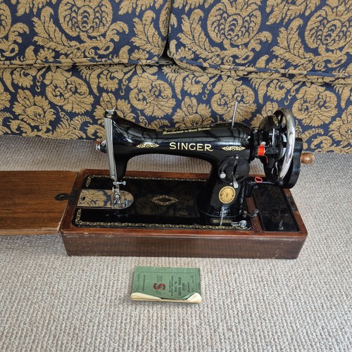 Singer 15k hand crank sewing - 15k,