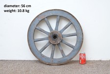Vintage old wooden cart wagon wheel / 56 cm / 10.8 kg - FREE DELIVERY