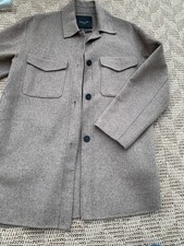 Massimo Dutti Taupe Shacket XS