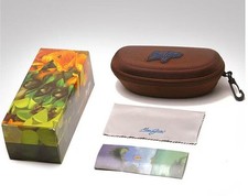 NEW Gift Maui Jim Sunglasses Case Zip Around Clip Hard Protective Case with Box