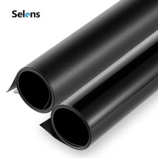 Selens 31x59in Black Matte Glossy Vinyl Background PVC Backdrop for Photo Shoot