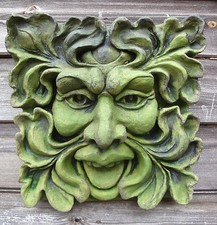 Green man square STONE wall
