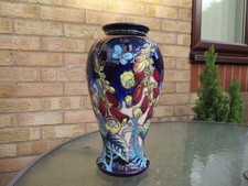 MOORCROFT POTTERY . SUMMER DAYS PATTERN VASE ( FOXGLOVES ) DES. SALLY GUY 2006
