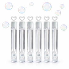 Heart Bubble Tubes 1-144 White