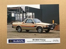 Subaru MV BRAT Pickup Press