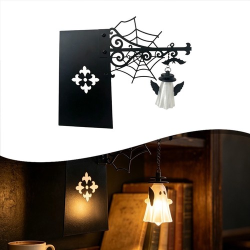 Wrought iron library lantern - iron,