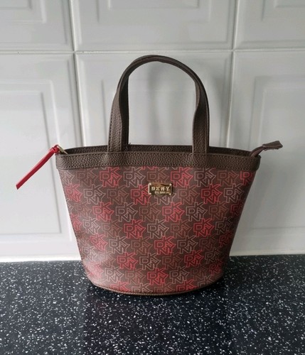 Dkny brown monogram tote - dkny~brown,