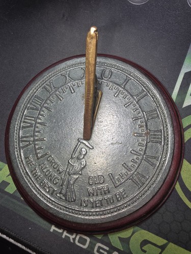 Vtg father time sundial grow - father,