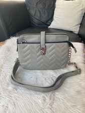 Women’s Small Grey Faux Leather Crossbody Shoulder Bag