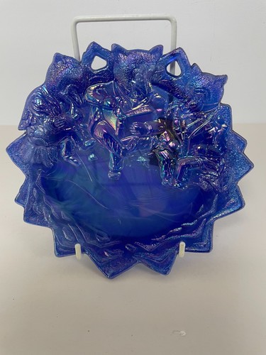 Wheaton blue slag glass - slag,