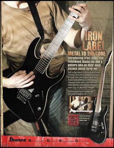 Ibanez iron label string - label, 7-string