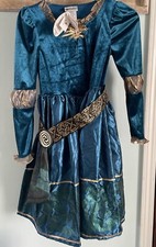 DISNEY PARKS Girls SMALL Dress Velvet Princess Brave MERIDA Costume Dress READ