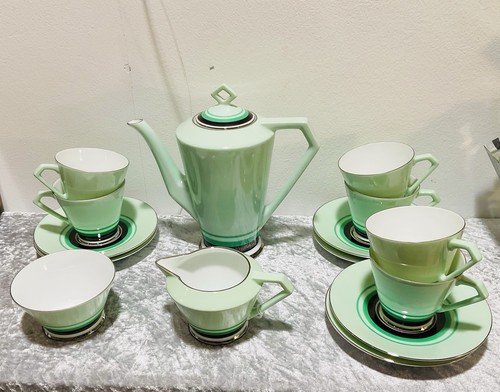 Art deco noritake coffee set - deco,