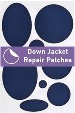 Navy Blue x8 self adhesive repair patches - Down jacket / gilet coat 2000+ sold