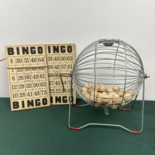 Vintage Metal Bingo Cage Set