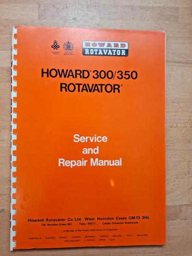 Genuine howard rotavator 300 - 300, /