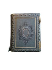 EMPTY FOREST GREEN VICTORIAN PHOTO ALBUM ANTIQUE CDVS CARTE DE VISTE