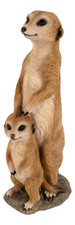 Meerkat & Baby Ornament Garden
