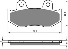 Brake Disc Pads Rear R/H Goldfren for 2011 Yamaha YFZ 450 RA (Quad) (18PF)