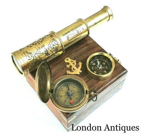 Antique compass vintage brass - vintage,