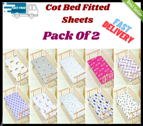 Cot bed fitted sheets - x,