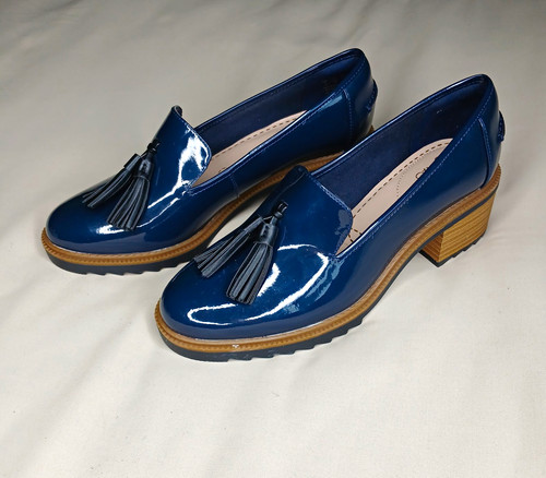 Clarks balmer haze navy patent - balmer,