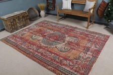 6.2x8.3 ft Large Rugs, Turkish Rug, Antique Rugs, Oushak Rug, Vintage Rug