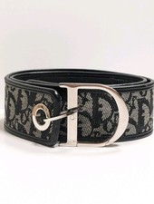 Dior Blue Montaigne Logo Belt